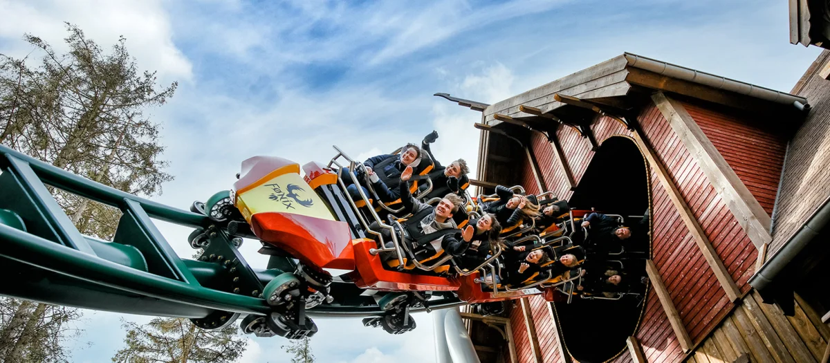 Roller coaster Pheonix at Toverland amusement park featuring innovative composite components engineered by Fassmer. This 2014 project demonstrates the company’s expertise in advanced fiber-reinforced plastics for the leisure industry.