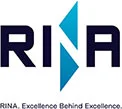 RINA logo with the text “RINA – Excellence Behind Excellence”, certification and classification society, partner of Fassmer for quality standards.
